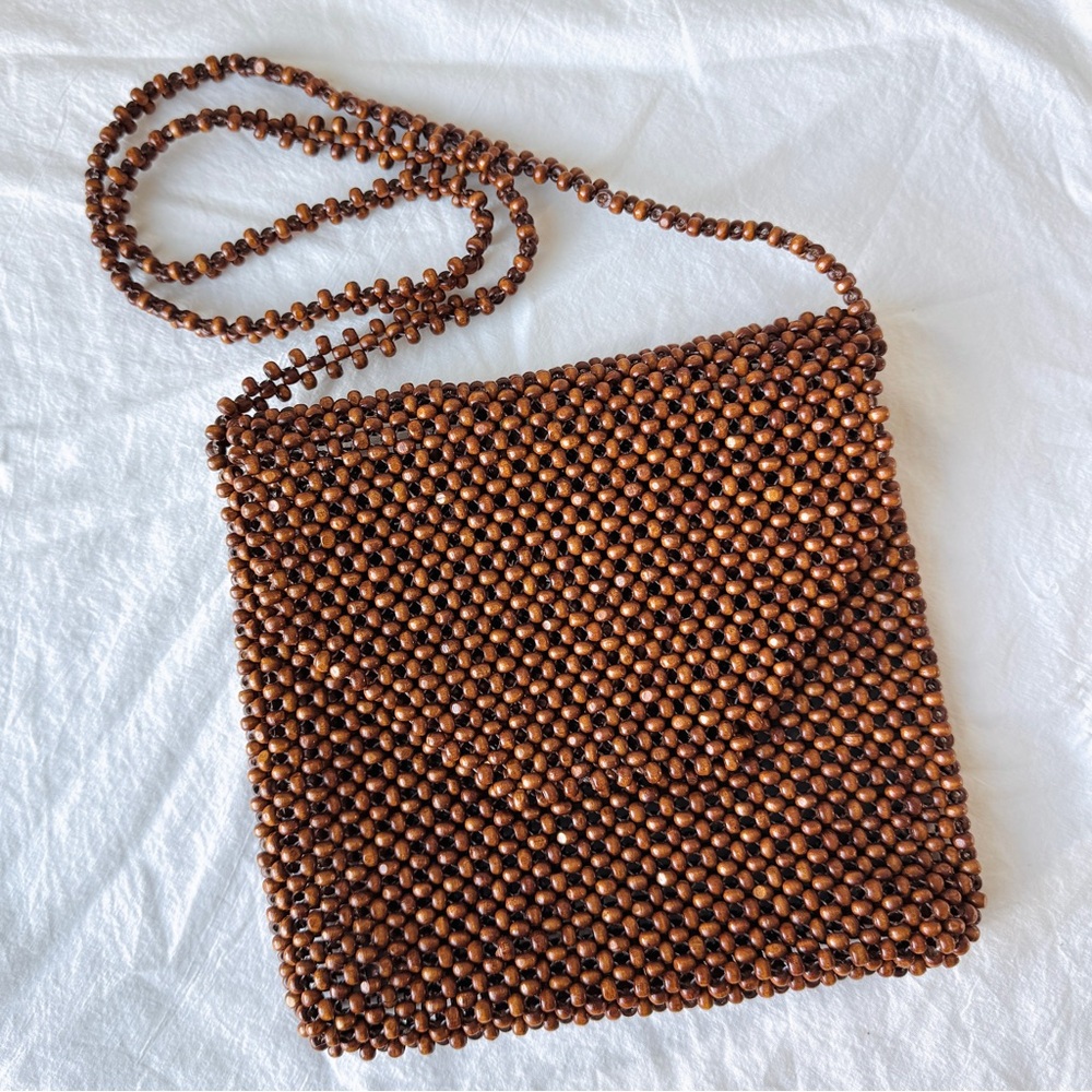 ANCÁN Ligaw Wood Sling bag in Chestnut